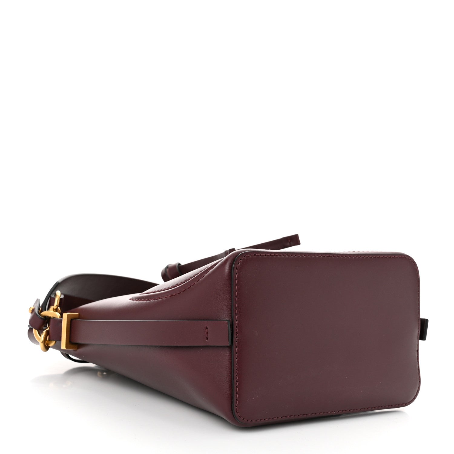 Valentino Garavani Calfskin Vlogo Walk Bucket Bag Burgundy 4 of 11