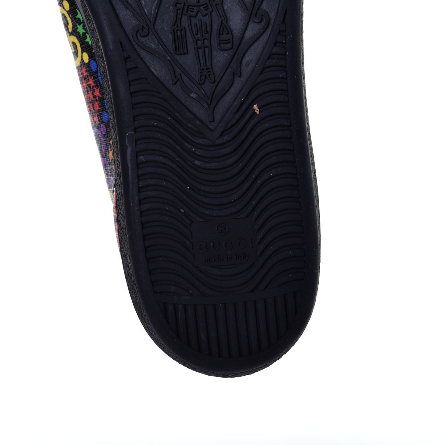 GG Supreme Monogram Psychedelic Ace Sneakers 41 Black Multicolor