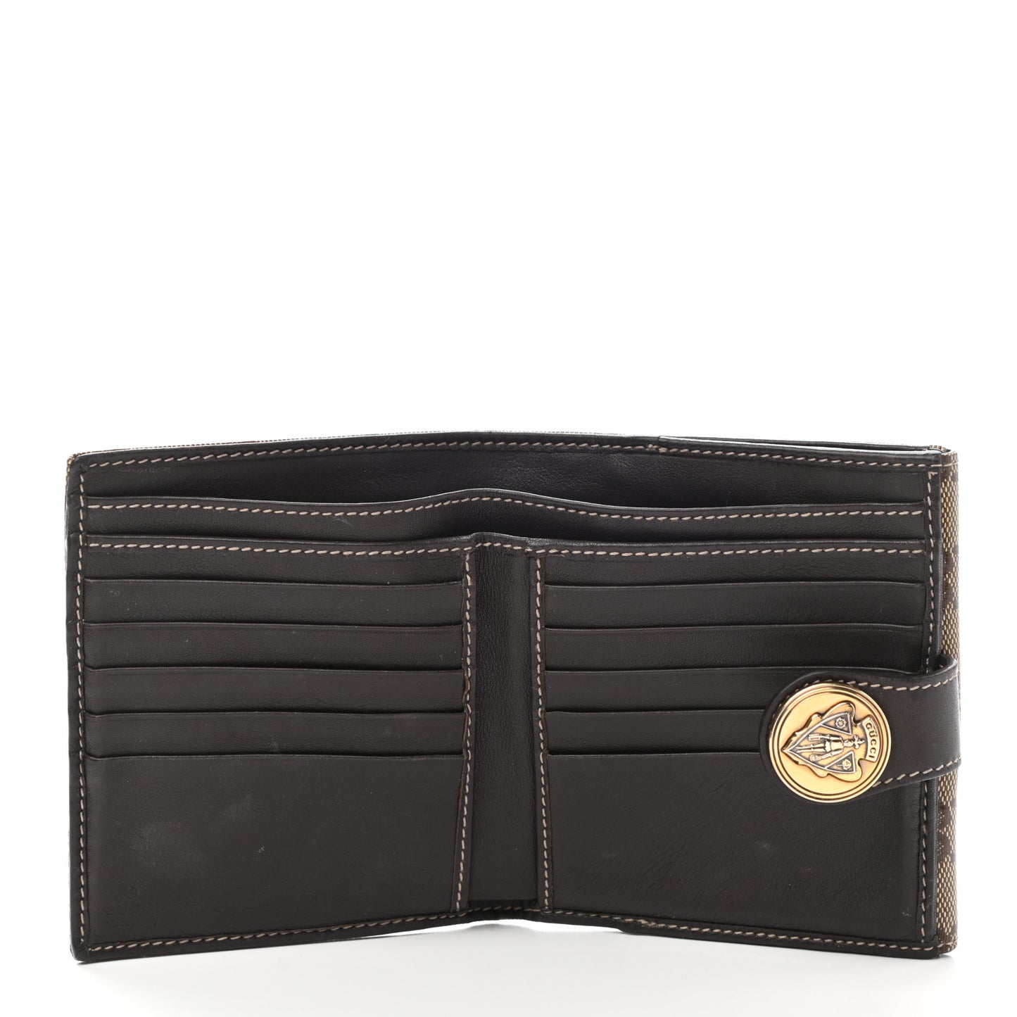 Crystal Monogram Hysteria French Wallet Dark Brown