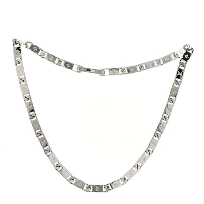 Louis Vuitton Metal Monogram Tied Up Necklace Silver 3 of 6
