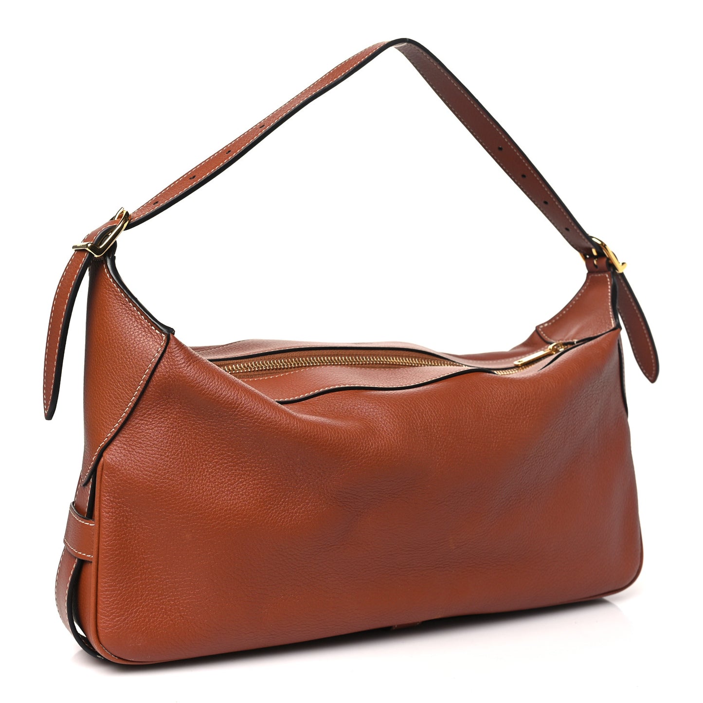Supple Calfskin Medium Romy Shoulder Bag Tan