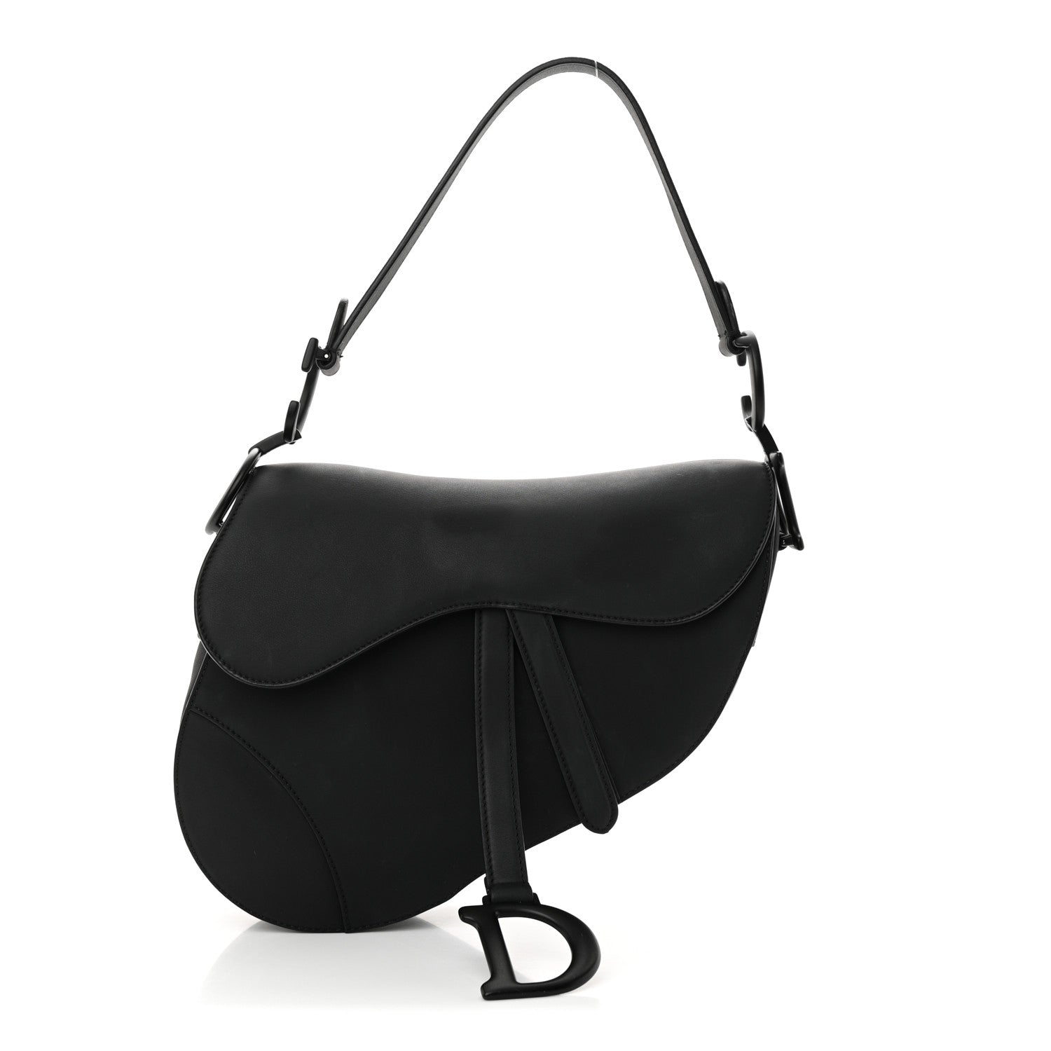 Christian Dior Ultra Matte Calfskin Saddle Bag Black 1 of 16