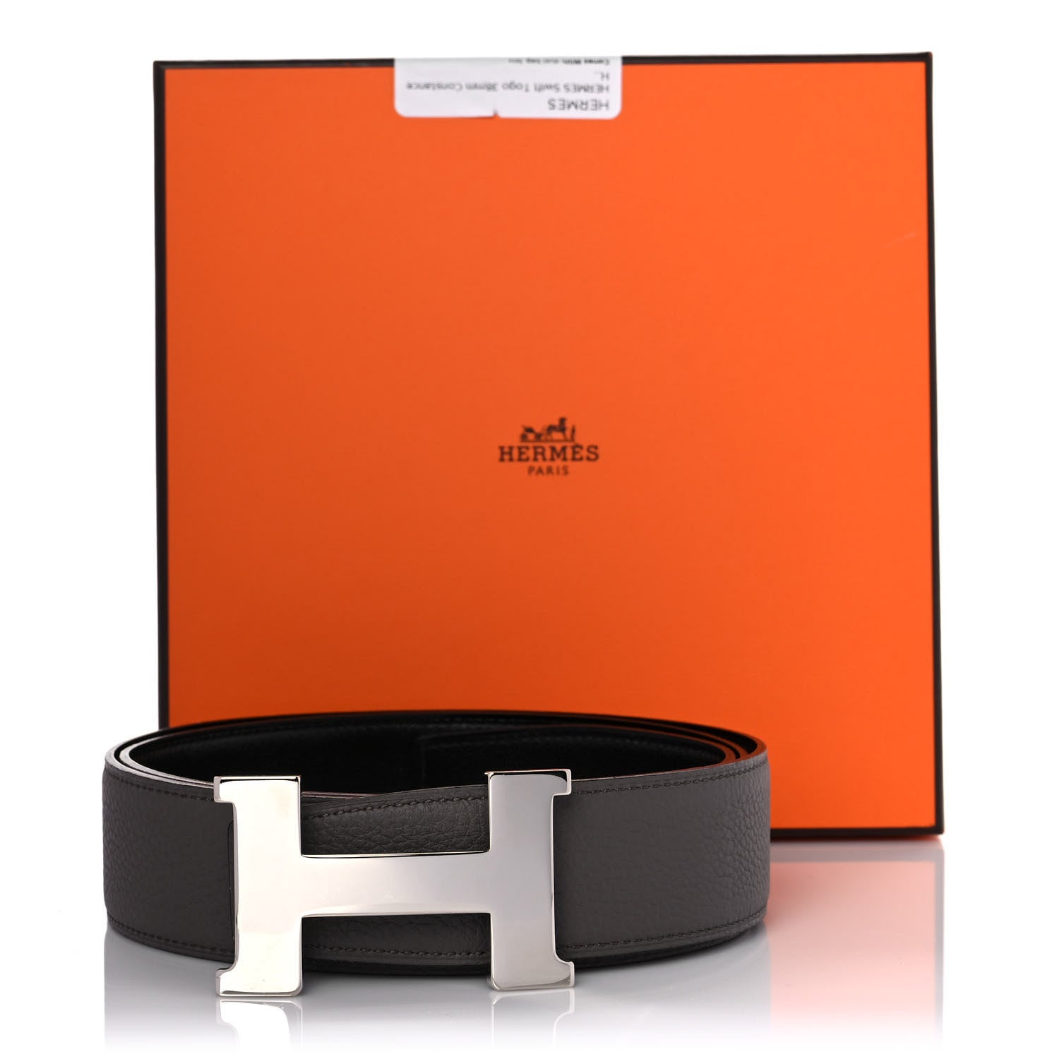 Hermes Swift Togo 38mm Constance H Belt 95 Black Etain 6 of 6