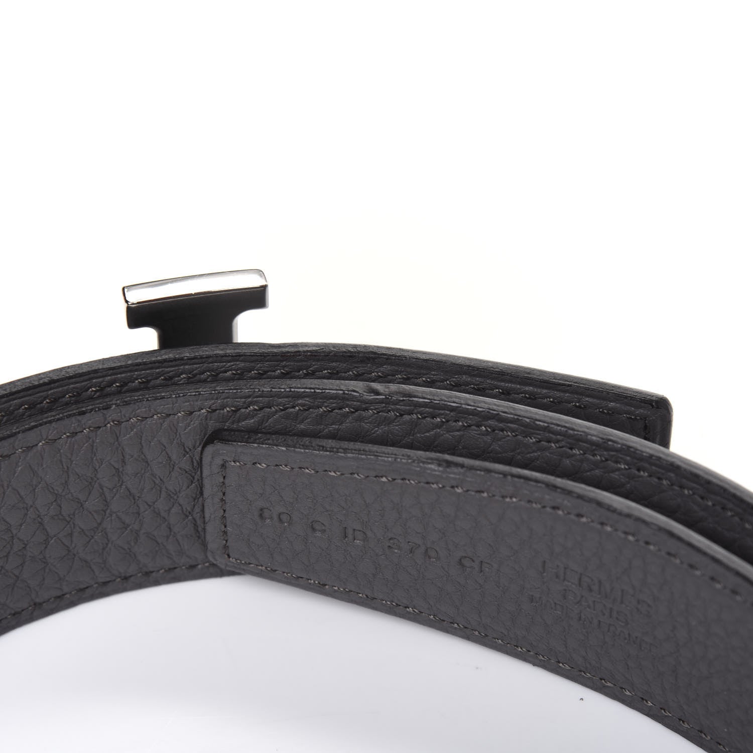 Hermes Box Togo 32mm H Belt 80 Black Etain 6 of 7