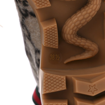 Gucci Covered Wool Big GG Monogram Womens Lace Up Combat Ankle Boots 38.5 Beige Ebony Cocoa 8 of 10