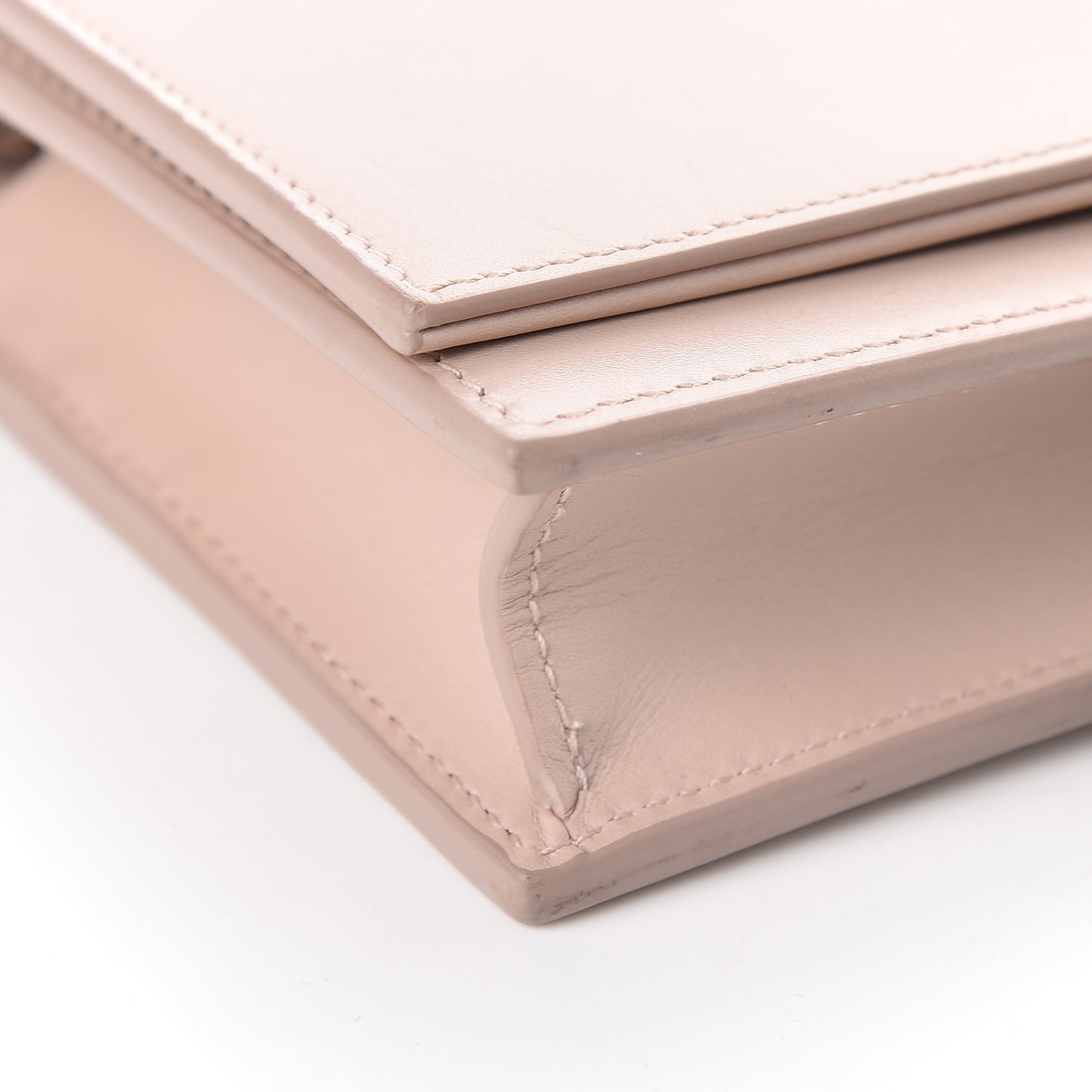 Smooth Calfskin Classic Monogram Kate Tassel Chain Wallet Marble Pink