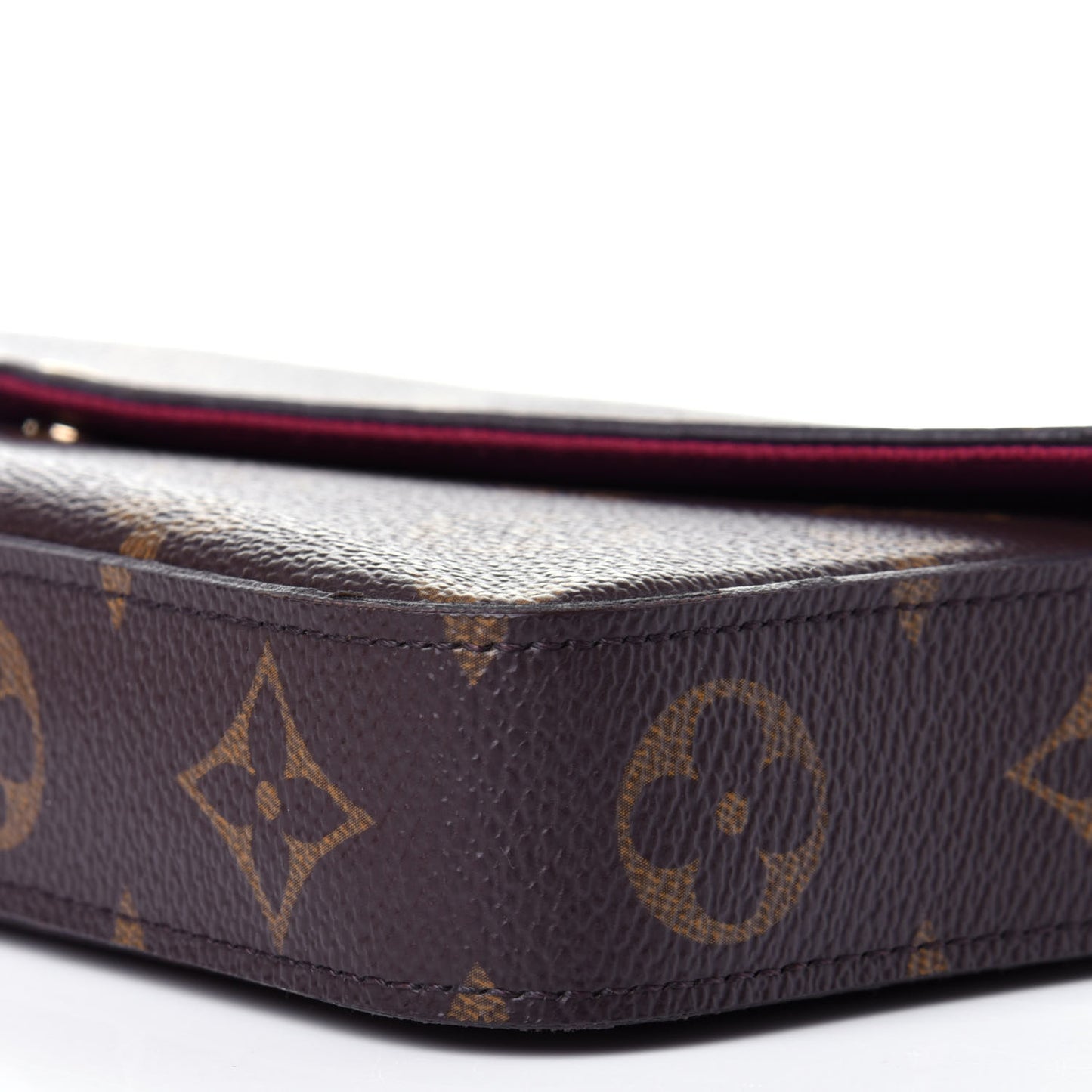 Monogram Pochette Felicie Chain Wallet Fuchsia