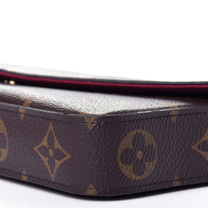 Louis Vuitton Monogram Pochette Felicie Chain Wallet Fuchsia 9 of 12