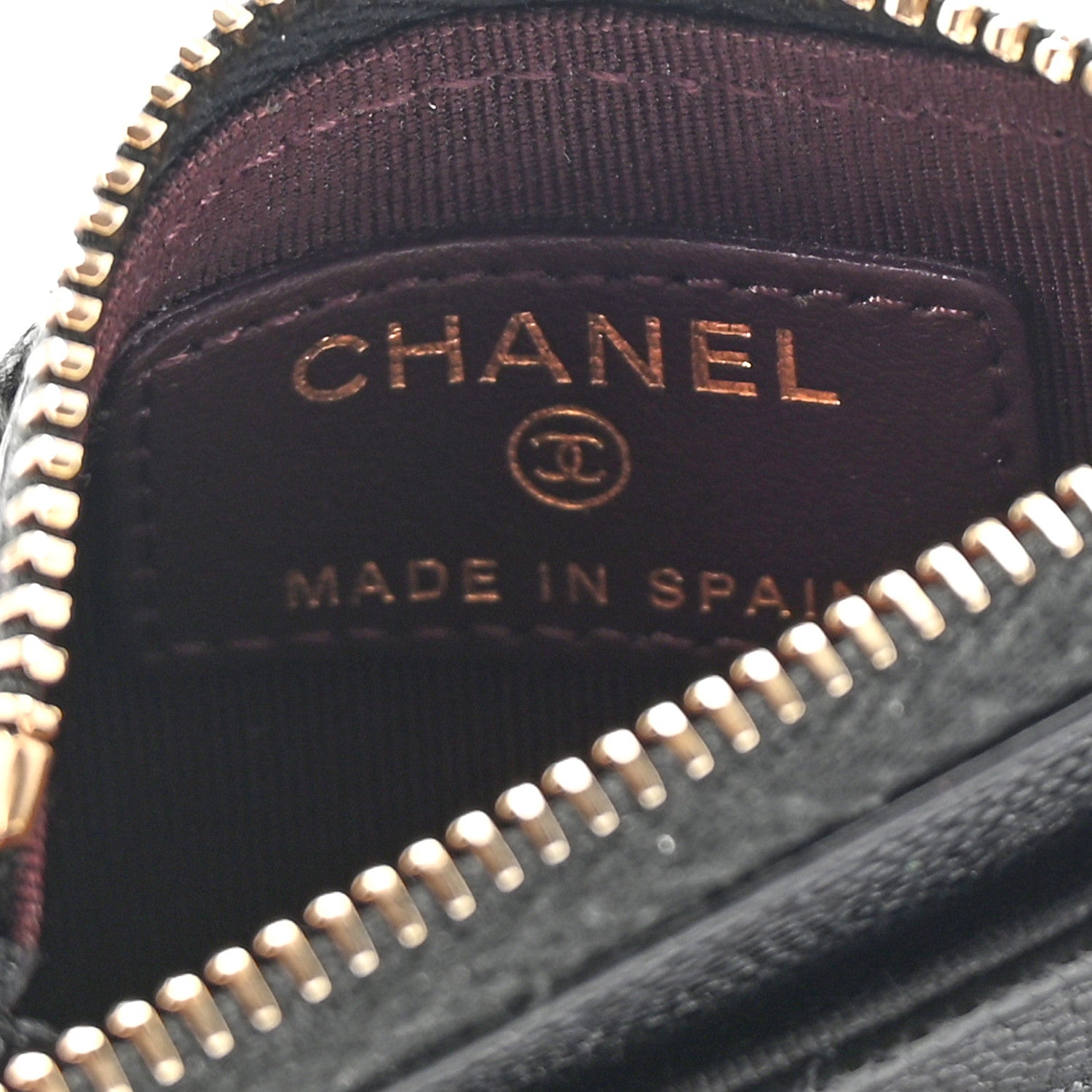 Chanel Caviar Quilted CC Zip Card Holder Black 6 of 8