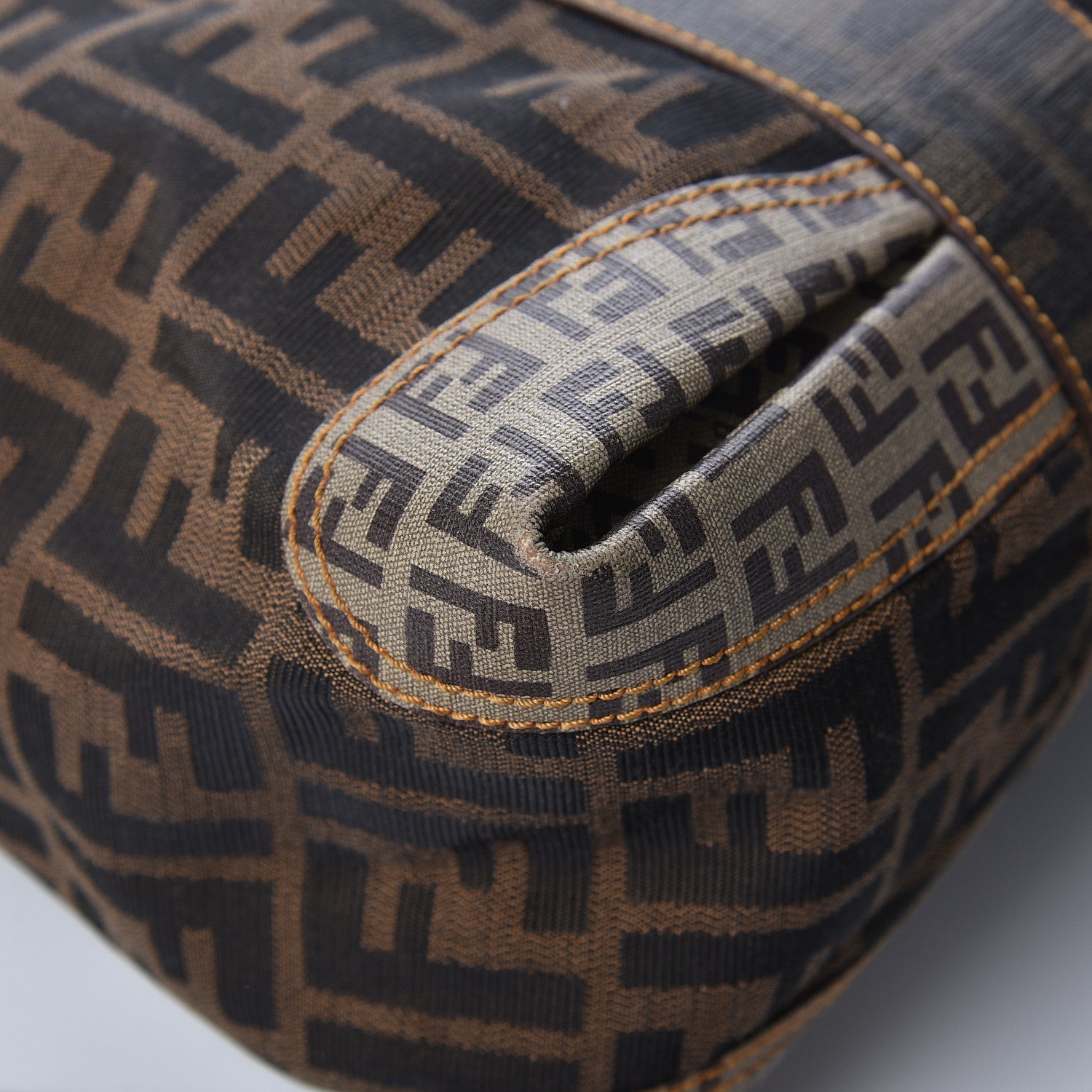 Fendi Zucca Zucchino Spalmati Large B Mix Tote Tobacco 14 of 14