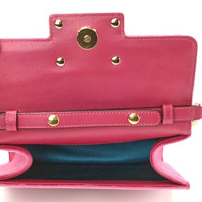 Gucci Velvet Crystal Square G Shoulder Bag Light Raspberry Rose 5 of 10