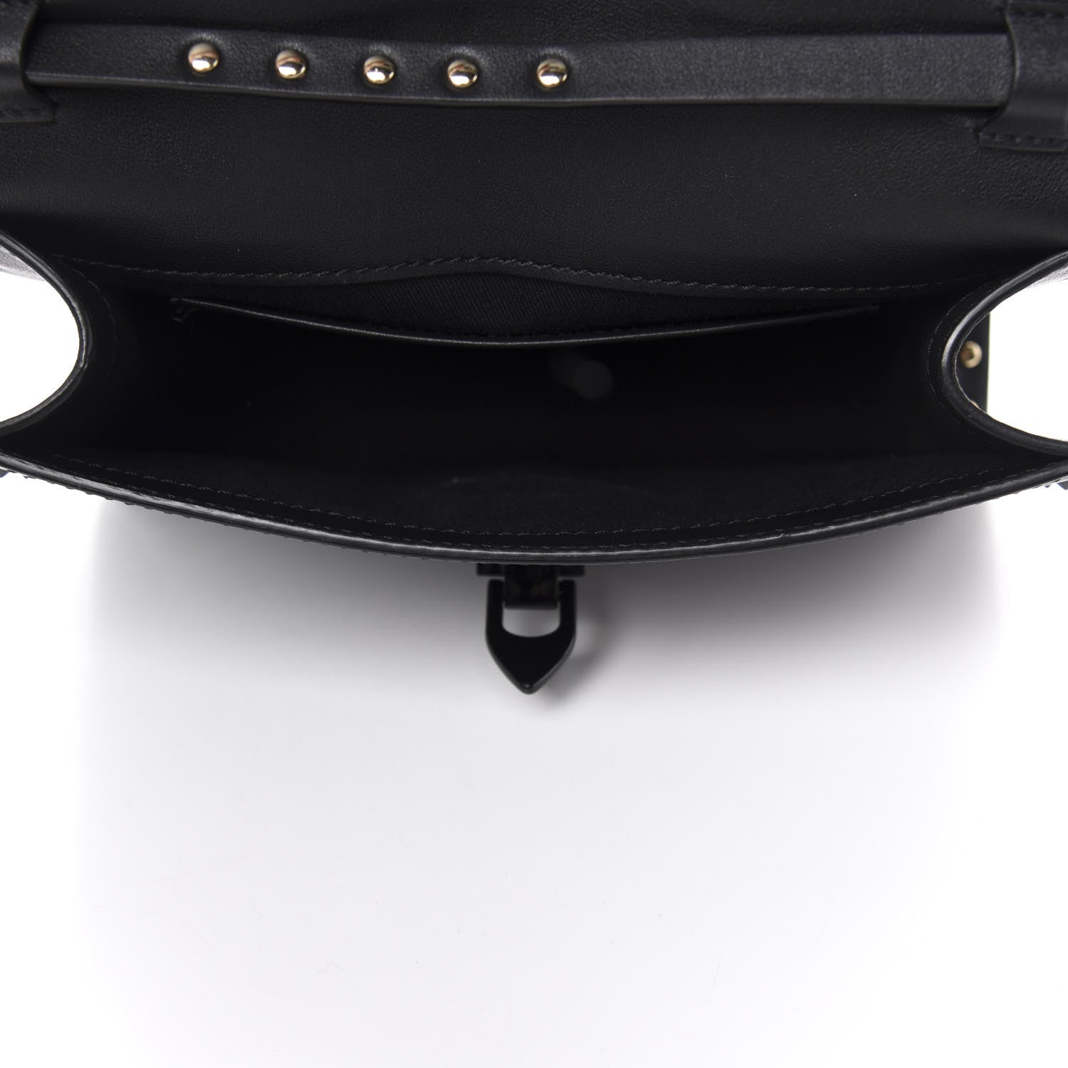 Valentino Garavani Vitello Monochrome Medium Rockstud Flip Lock Crossbody Bag Black 5 of 9