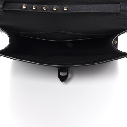 Valentino Garavani Vitello Monochrome Medium Rockstud Flip Lock Crossbody Bag Black 5 of 9