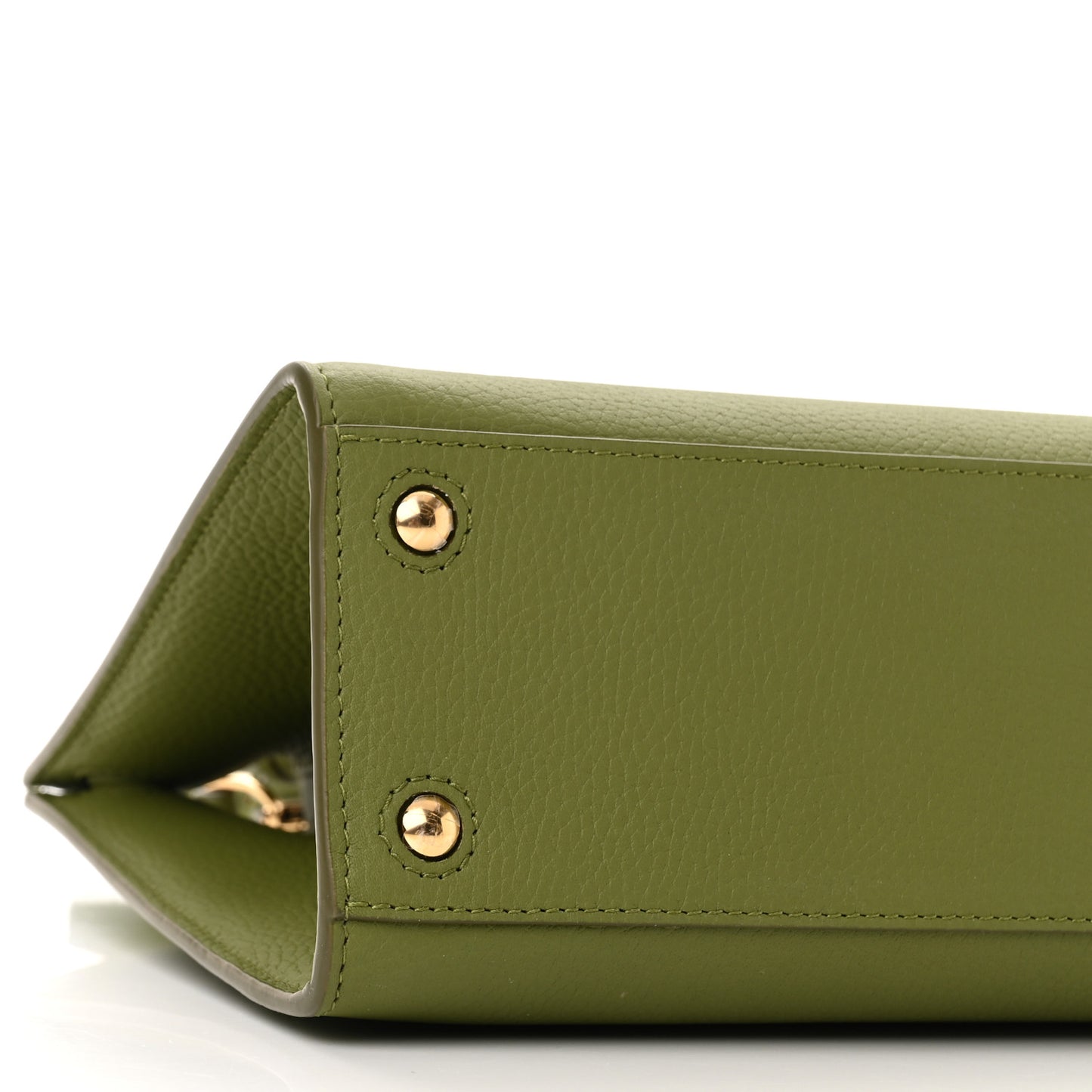 Grained Calfskin Mini Frances Tote Spruce Green