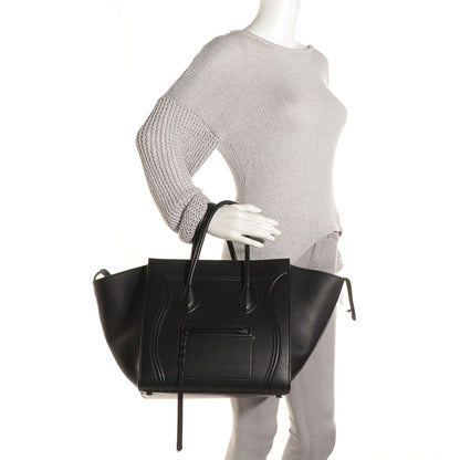 Celine Smooth Calfskin Medium Phantom Luggage Black 2 of 7