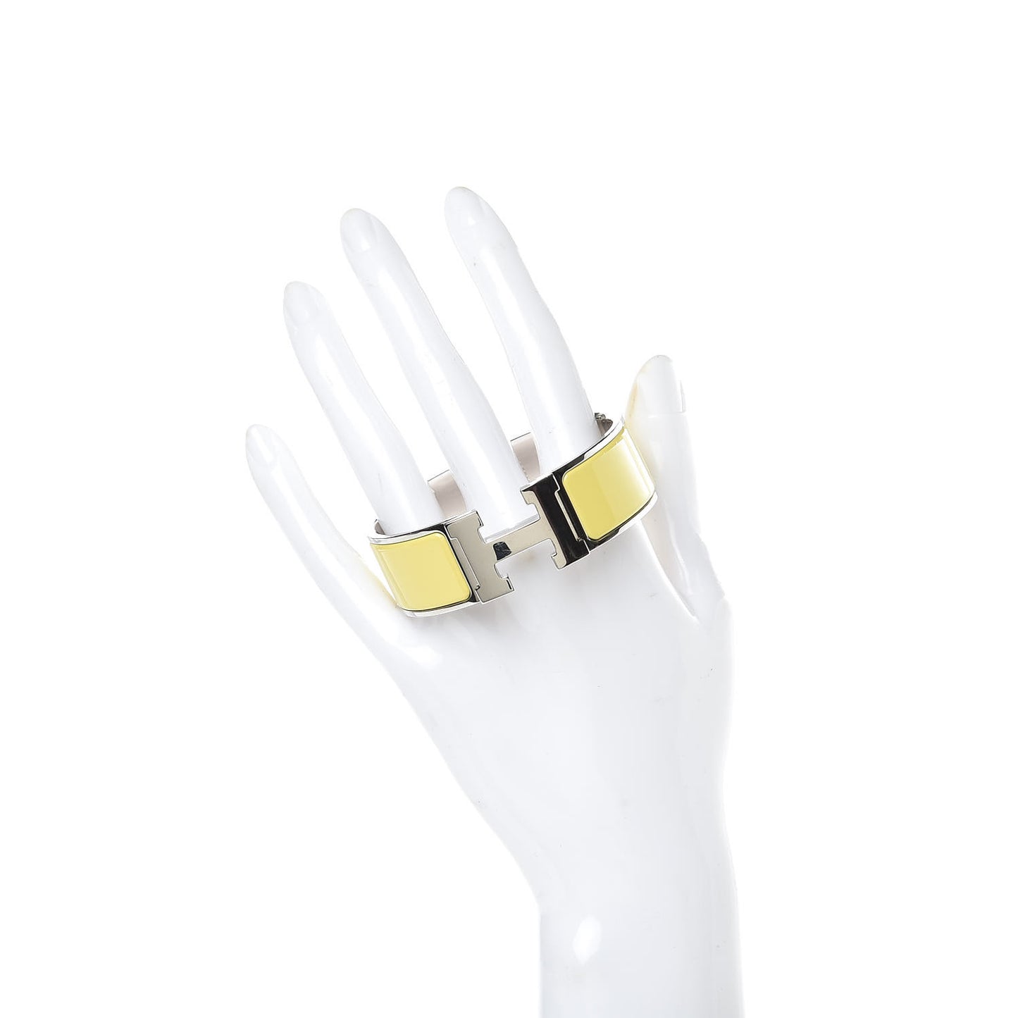 Enamel Wide Clic Clac H Bracelet PM Jaune D’Or