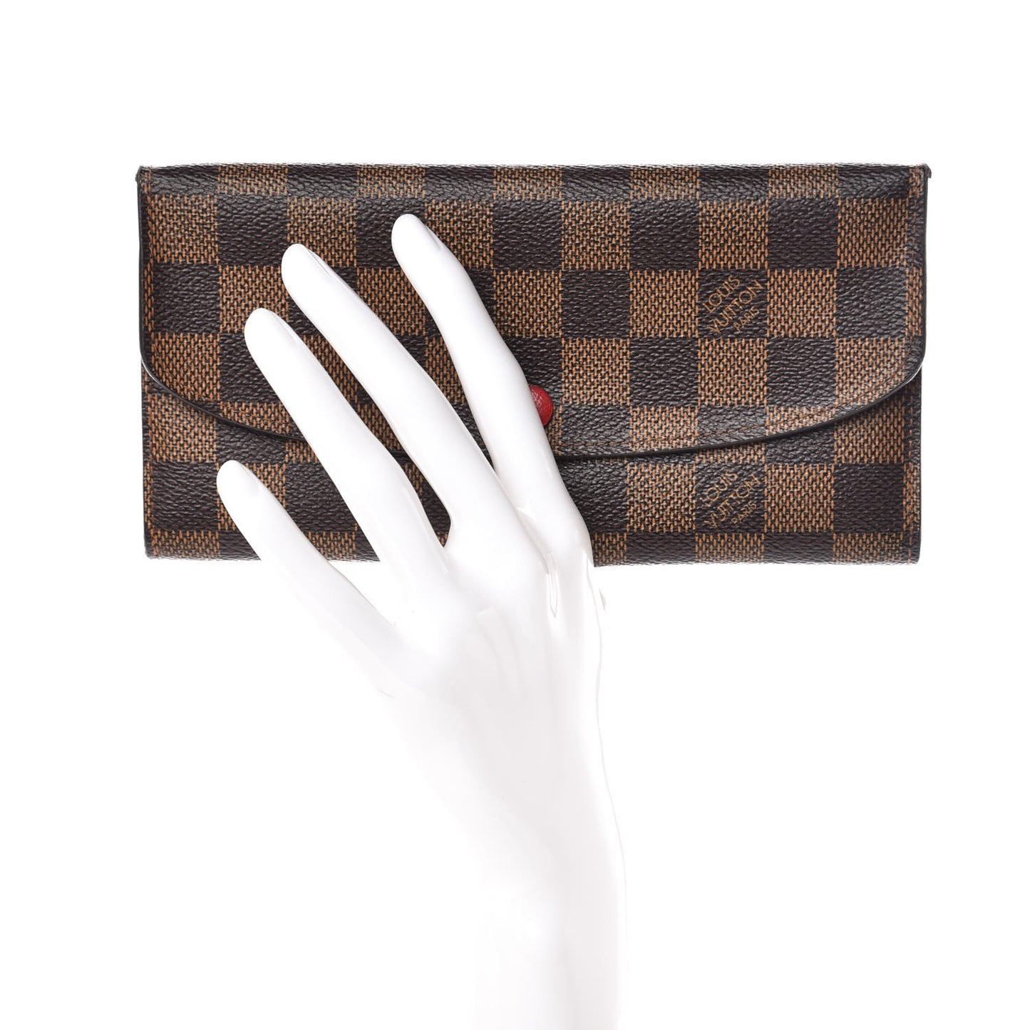 Damier Ebene Emilie Wallet Red