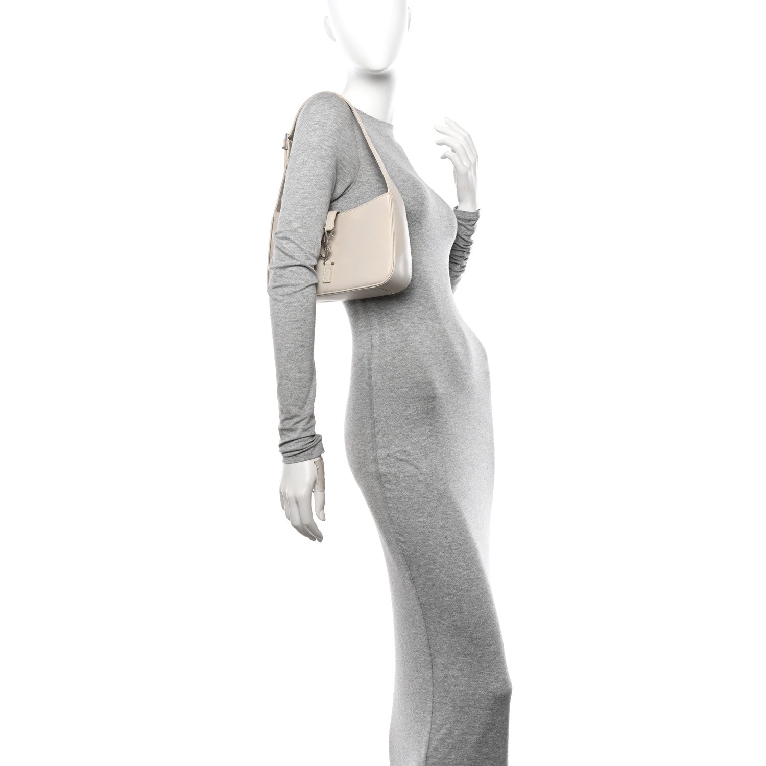Saint Laurent Smooth Calfskin Le 5 A 7 Hobo Blanc Vintage 2 of 15