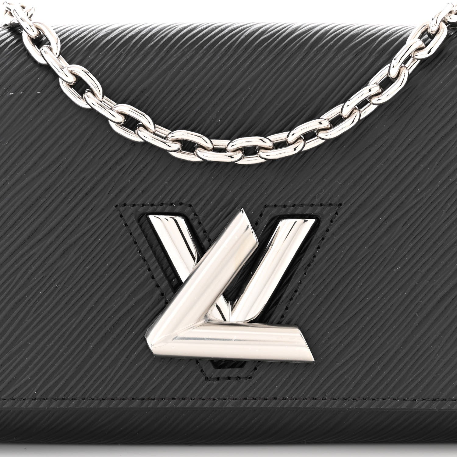 Louis Vuitton Epi Twist Chain Wallet Black 7 of 10