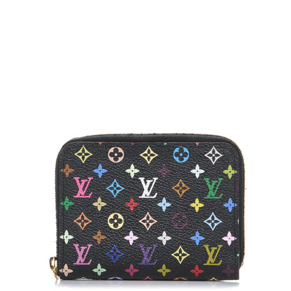 Louis Vuitton Monogram Multicolor Zippy Coin Purse Black Violet 1 of 9