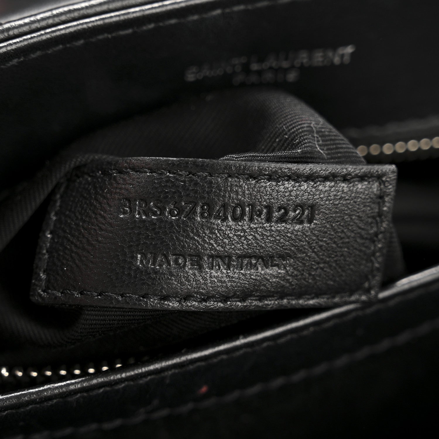 Saint Laurent Calfskin Y Quilted Monogram Toy Loulou Crossbody Bag Black 7 of 11