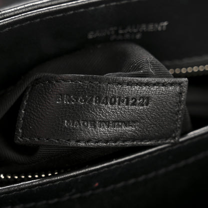 Saint Laurent Calfskin Y Quilted Monogram Toy Loulou Crossbody Bag Black 7 of 11