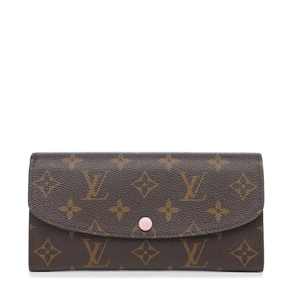 Louis Vuitton Monogram Emilie Wallet Rose Ballerine 1 of 6