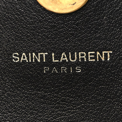 Saint Laurent Jacquard Calfskin Sunset Small Monogram Kate Satchel Black 5 of 7