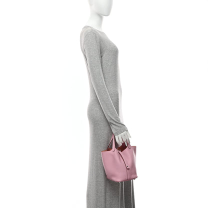 Hermes Taurillon Clemence Picotin Lock 18 PM Mauve Sylvestre 2 of 14