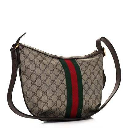 Gucci GG Supreme Monogram Web Small Ophidia Half Moon Hobo Brown 3 of 10