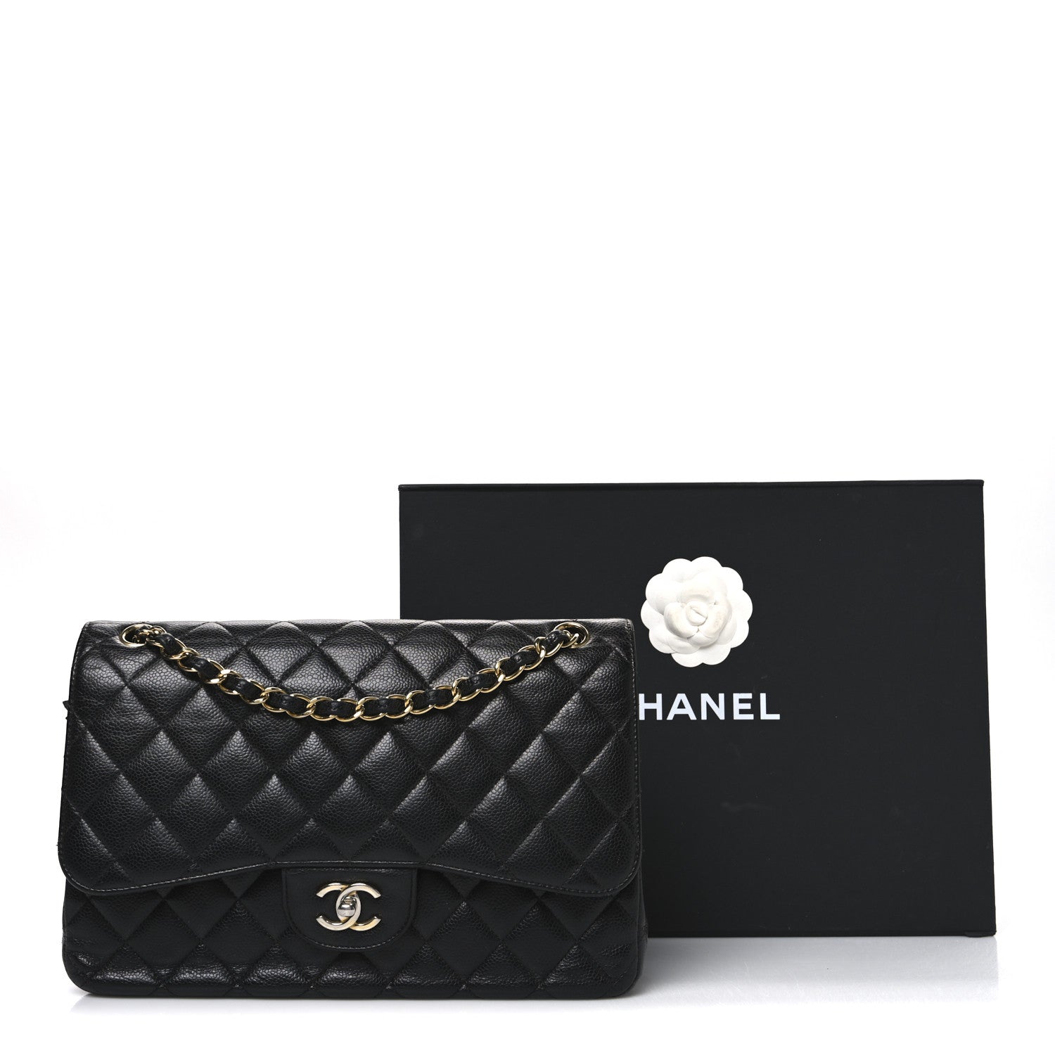 Chanel Caviar Quilted Jumbo Double Flap Black 13 of 13
