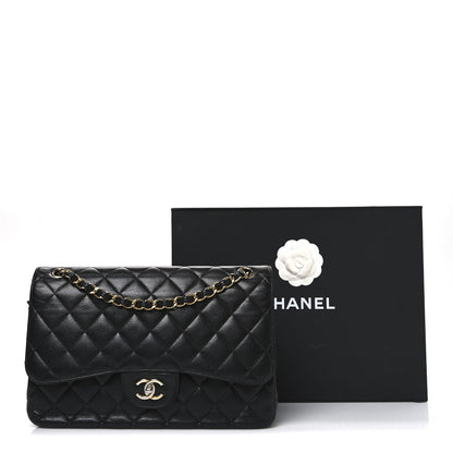 Chanel Caviar Quilted Jumbo Double Flap Black 13 of 13