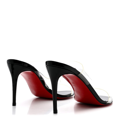 Christian Louboutin Patent PVC Just Nothing 85 Slide Sandals 37 Black 5 of 9