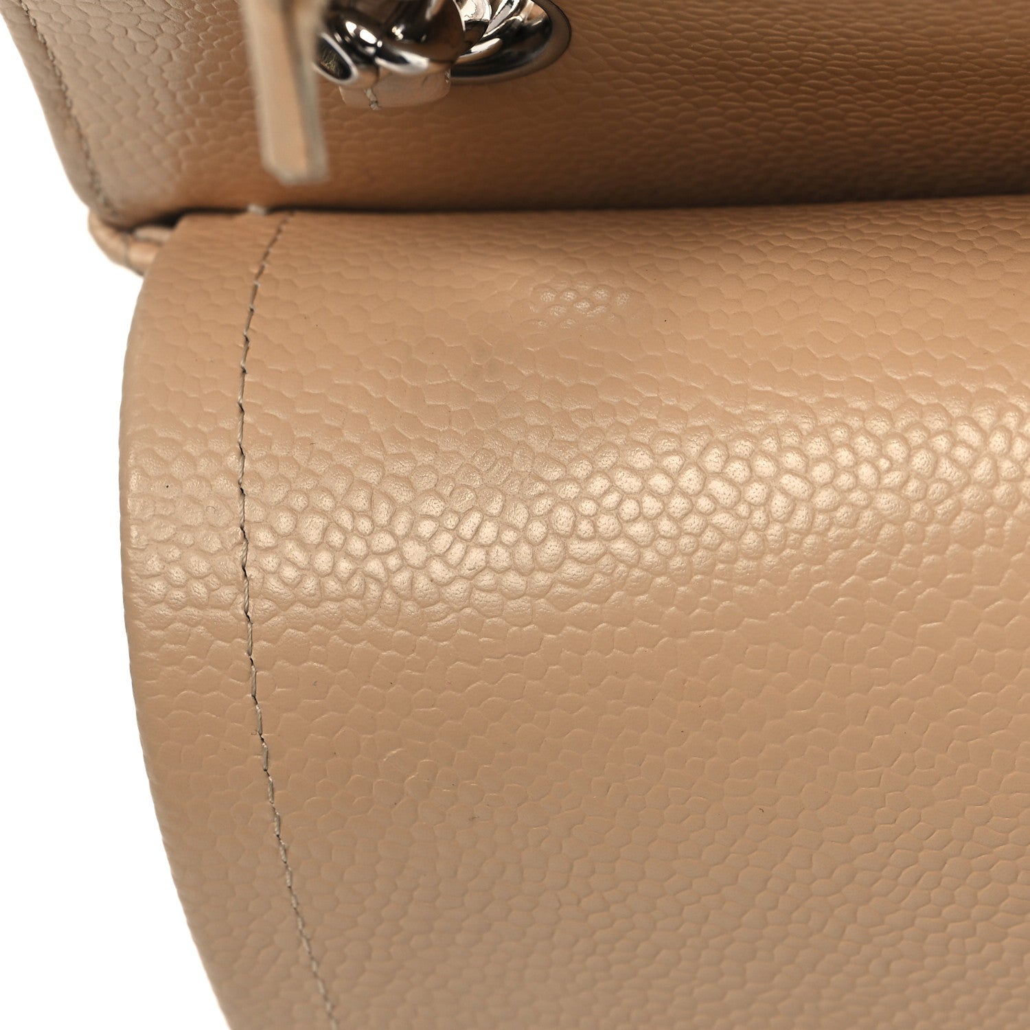 Chanel Caviar Quilted Jumbo Double Flap Beige 11 of 12