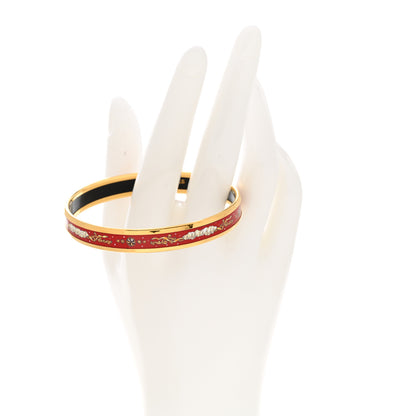 Hermes Enamel Printed Narrow Celestial Mythology Bracelet 62 2 of 5