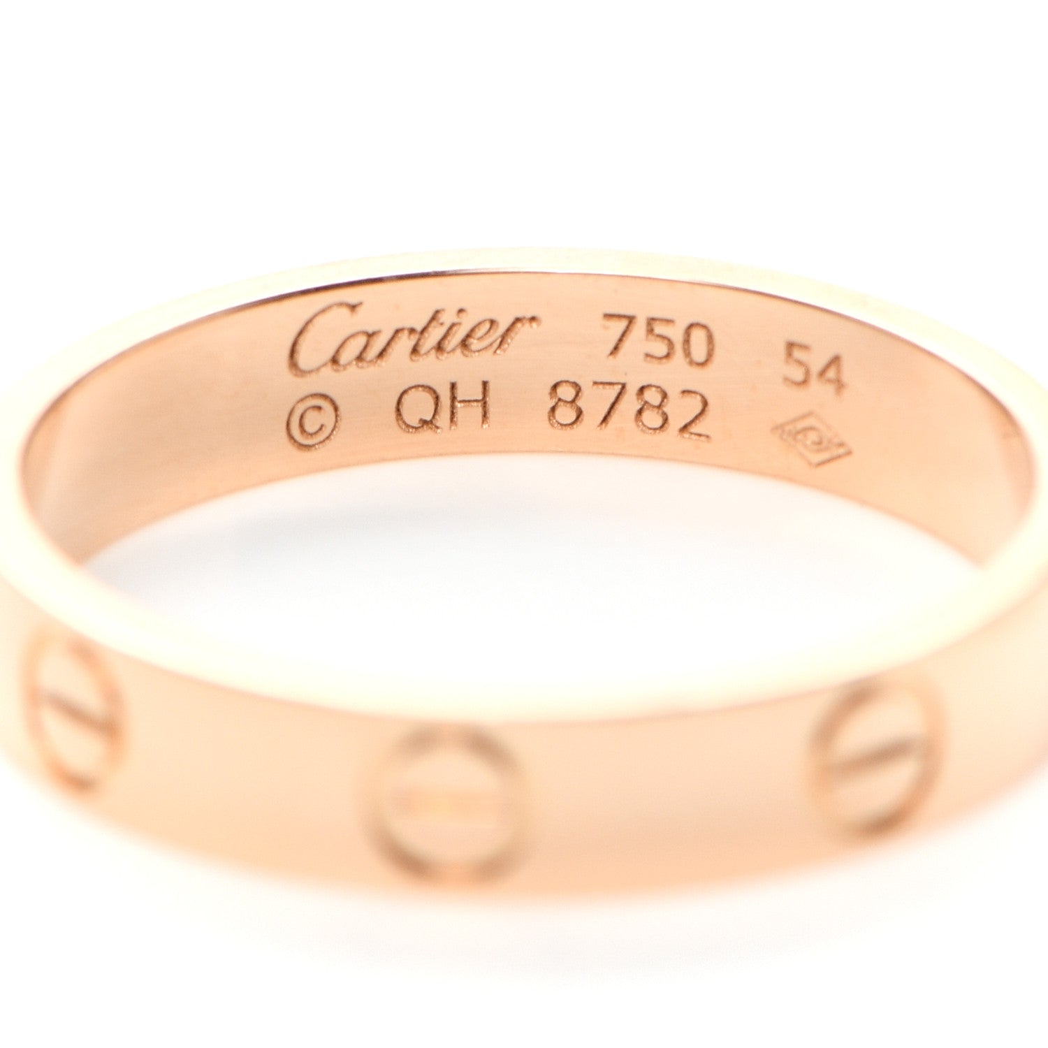Cartier 18K Pink Gold 3.5mm LOVE Wedding Band Ring 54 6.75 4 of 4