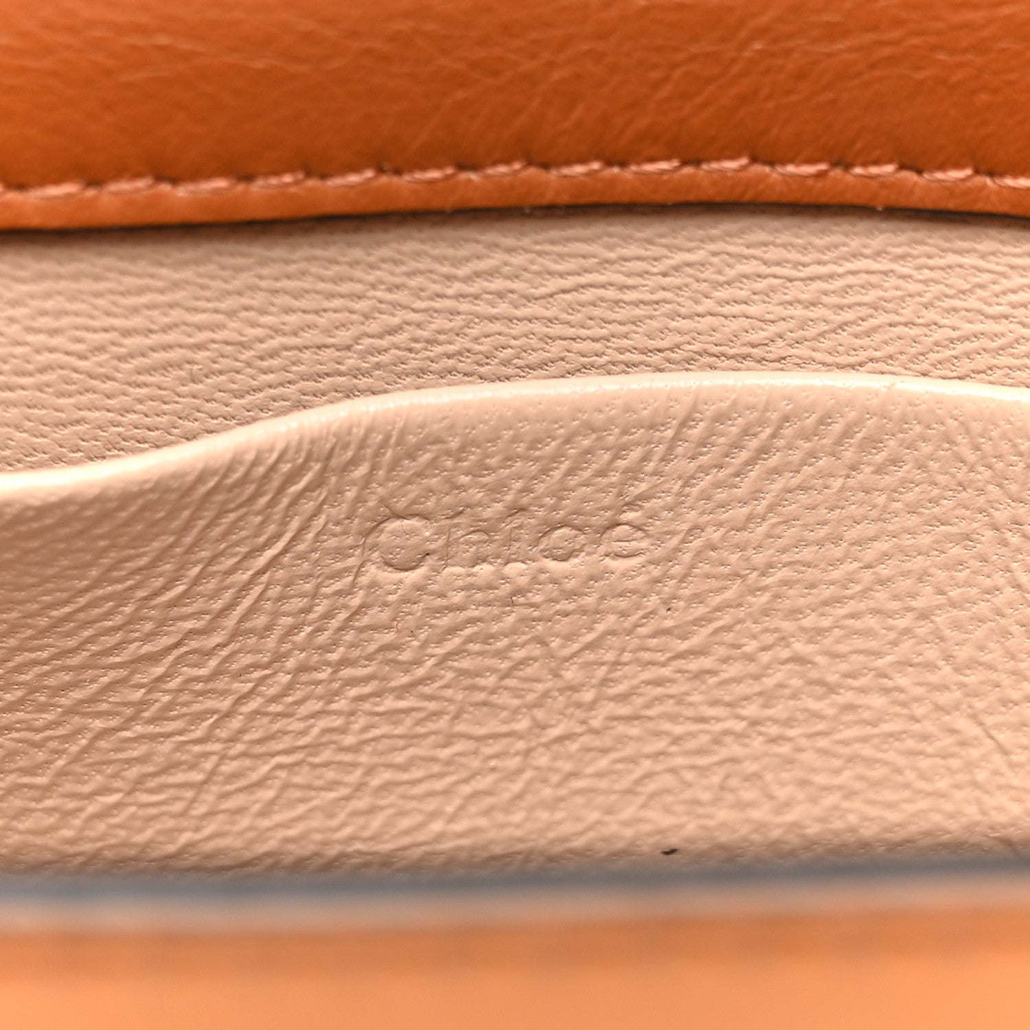 Chloe Spazzolato Sfumato Lambskin Calfskin Small Nile Bracelet Minaudiere Bag Caramel 6 of 15