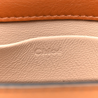 Chloe Spazzolato Sfumato Lambskin Calfskin Small Nile Bracelet Minaudiere Bag Caramel 6 of 15