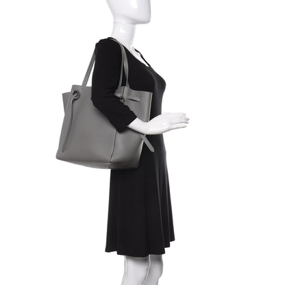 Celine Soft Grained Calfskin Small Belt Cabas Phantom Grey 2 of 12