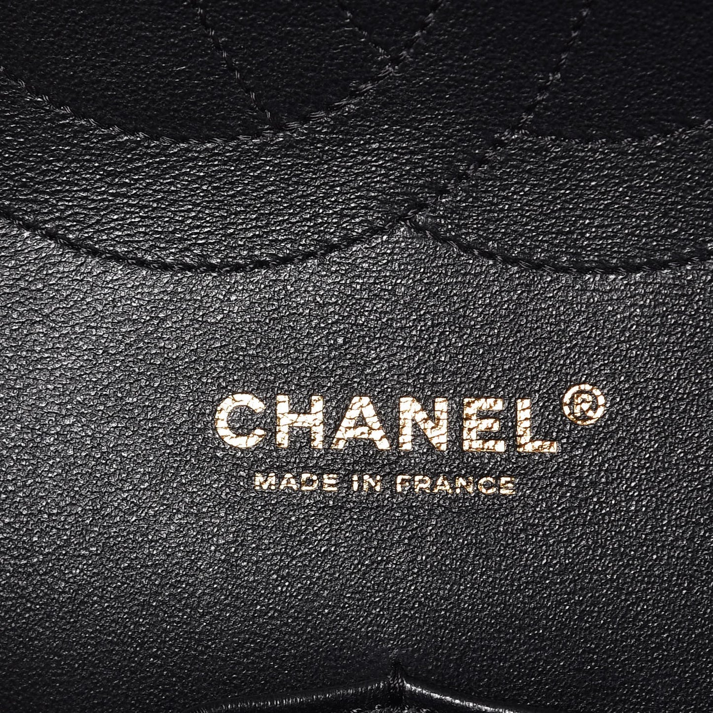 Lambskin Chevron Quilted Jumbo Double Flap Black