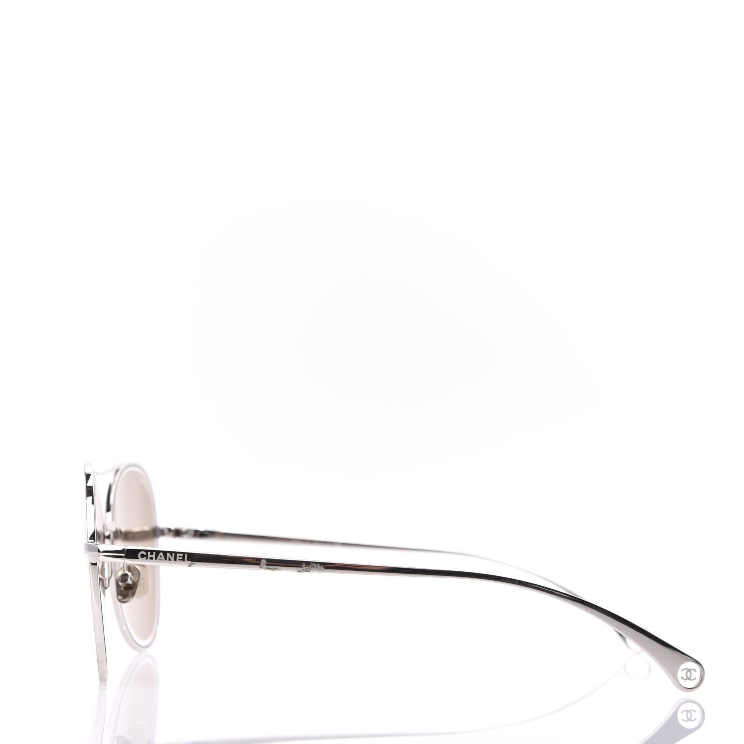 Chanel Metal Pilot Sunglasses 4260 Silver 3 of 8