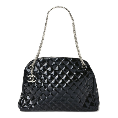 Chanel Patent Quilted Large Just Mademoiselle Bowling Bag Black 1 of 12