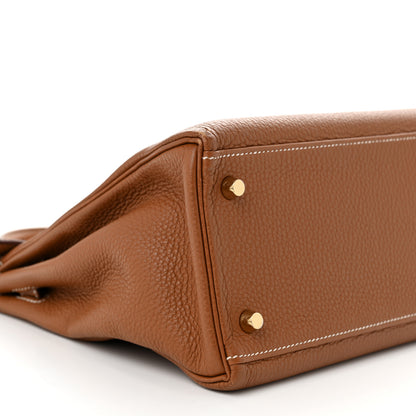 Hermes Togo Kelly Retourne 28 Gold 9 of 13