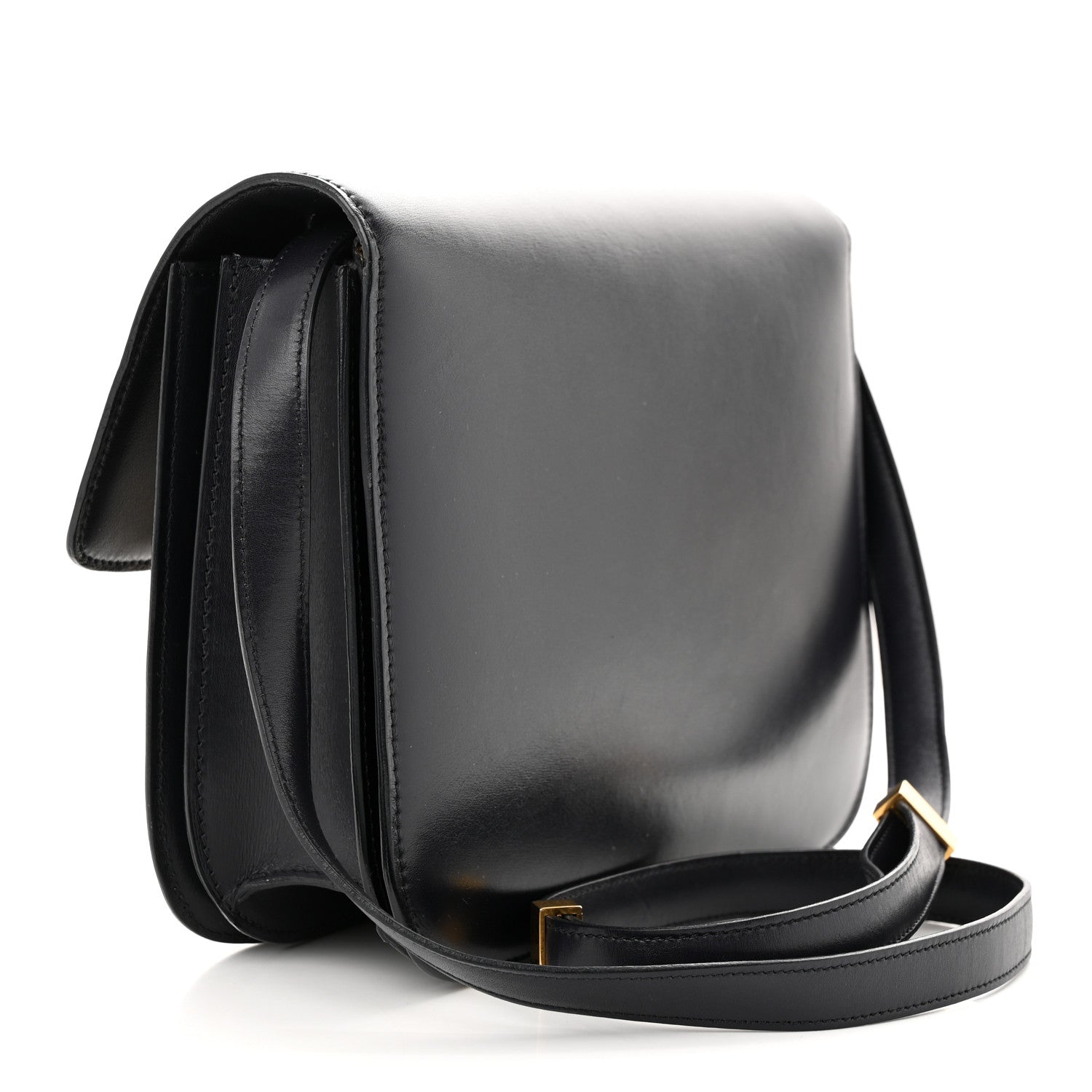 Celine Box Calfskin Medium Classic Box Flap Bag Navy 3 of 12