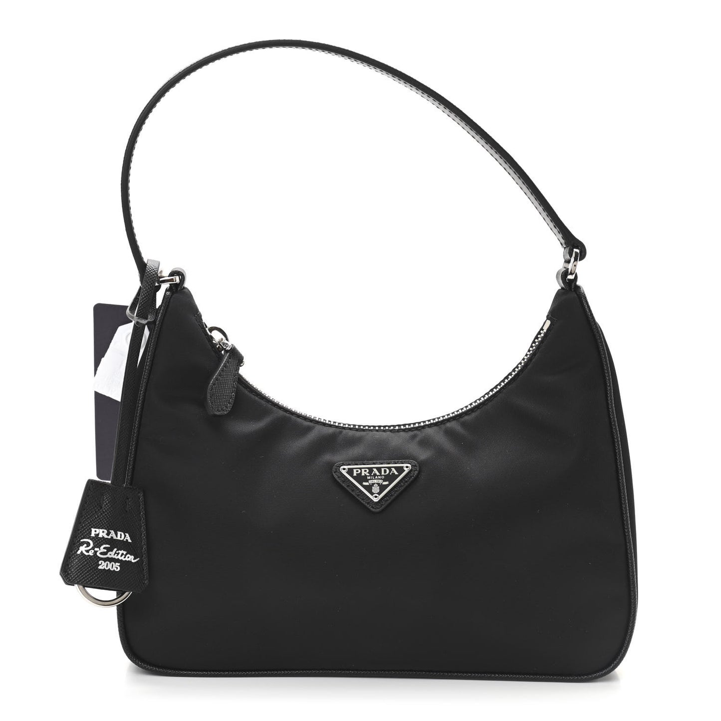 Tessuto Nylon Saffiano Mini Re-Edition 2005 Bag Black