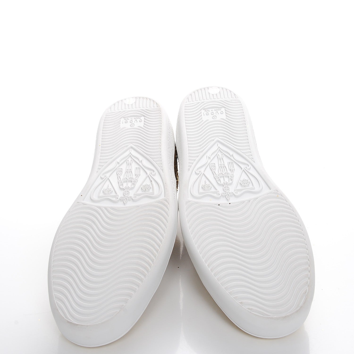 Gucci Glitter Web Ace Sneakers 40 Gold 6 of 10