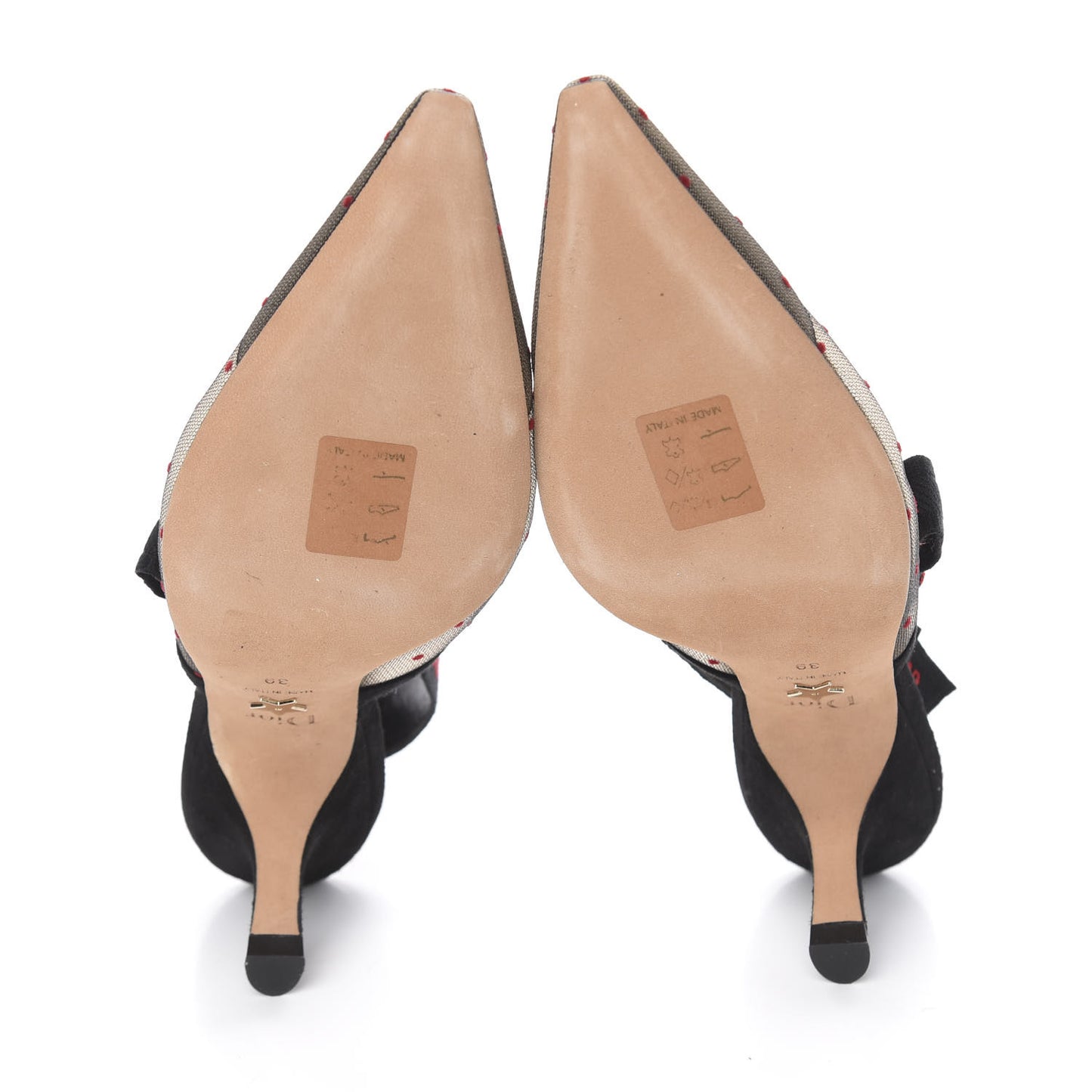 Mesh Plumetis Suede Ribbon J'Adior Slingback 65mm Pumps 39 Black Rouge