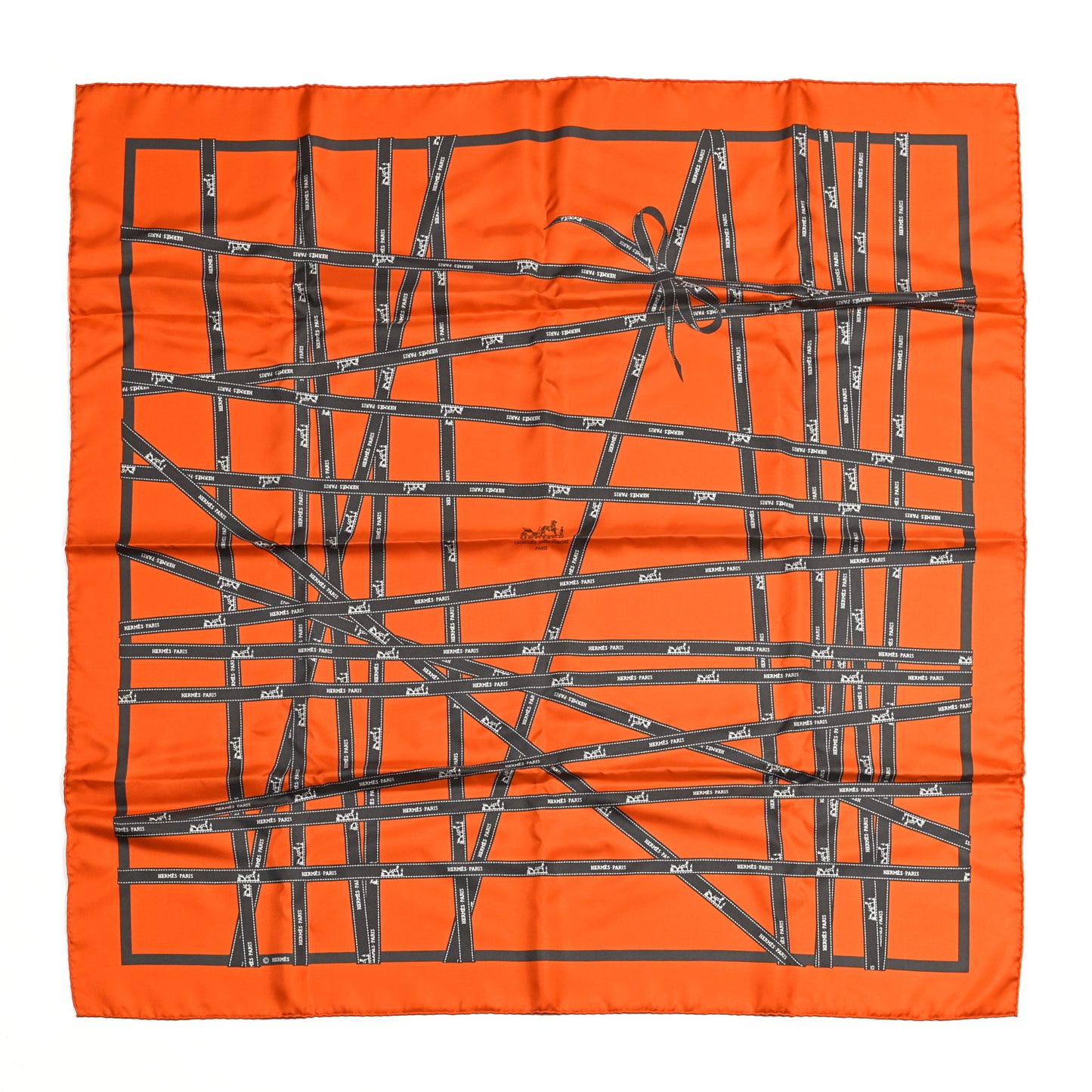 Silk Bolduc Scarf 90 Orange