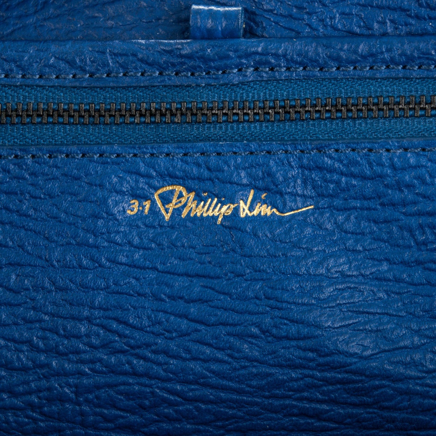 3.1 Textured Calfskin Large Pashli Satchel Cobalt