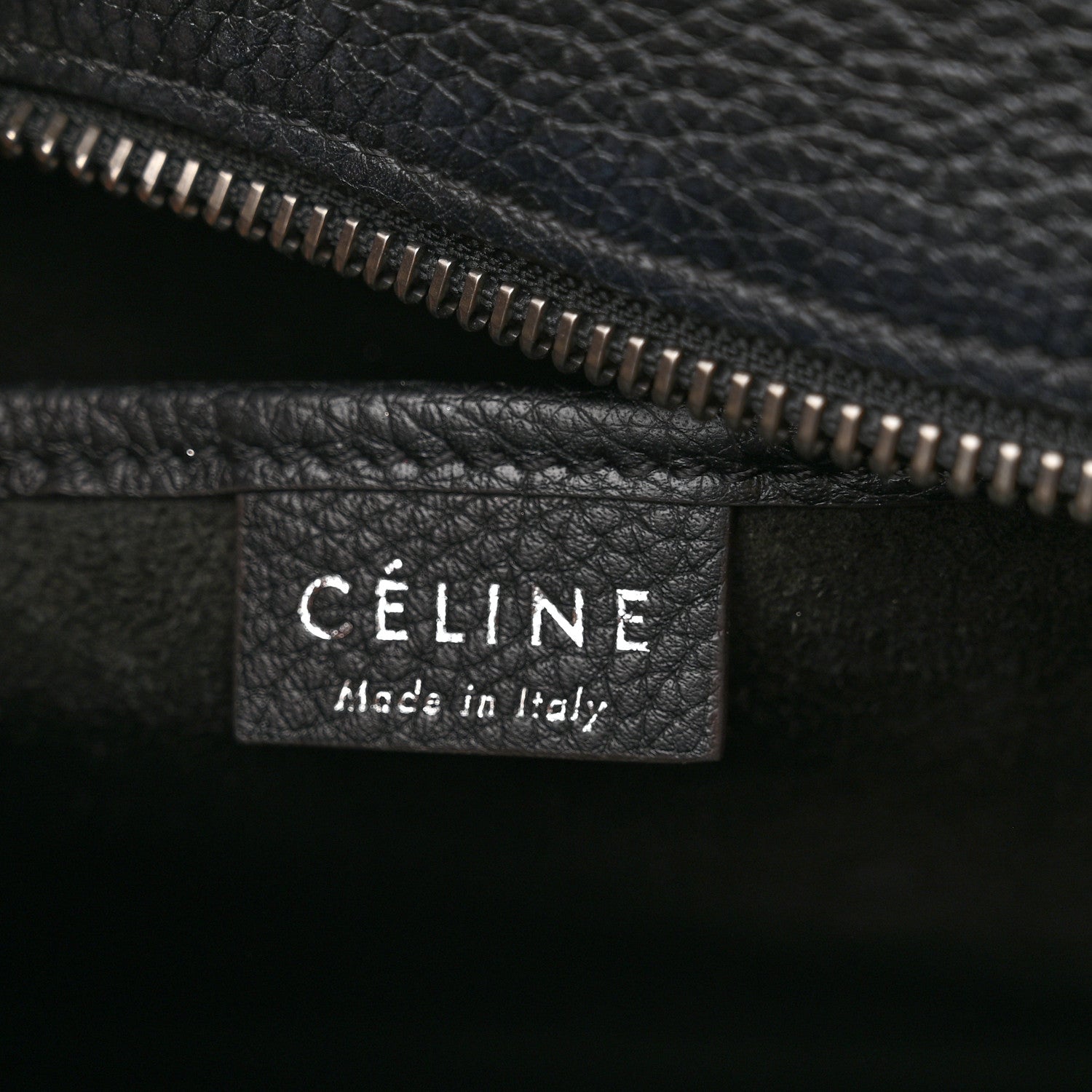 Celine Drummed Calfskin Nano Luggage Black 6 of 10